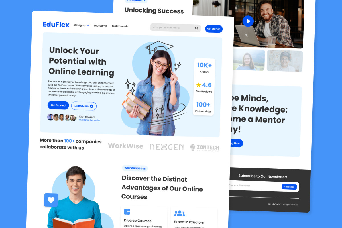 EduFlex - Online Course Landing Page, a Landing Page Template by twinstd (Photo 4 of 5)