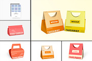 Food Carrier Box Mockup Pack, a Packaging Mockup by graphypix (Thumbnail 2 of 13)