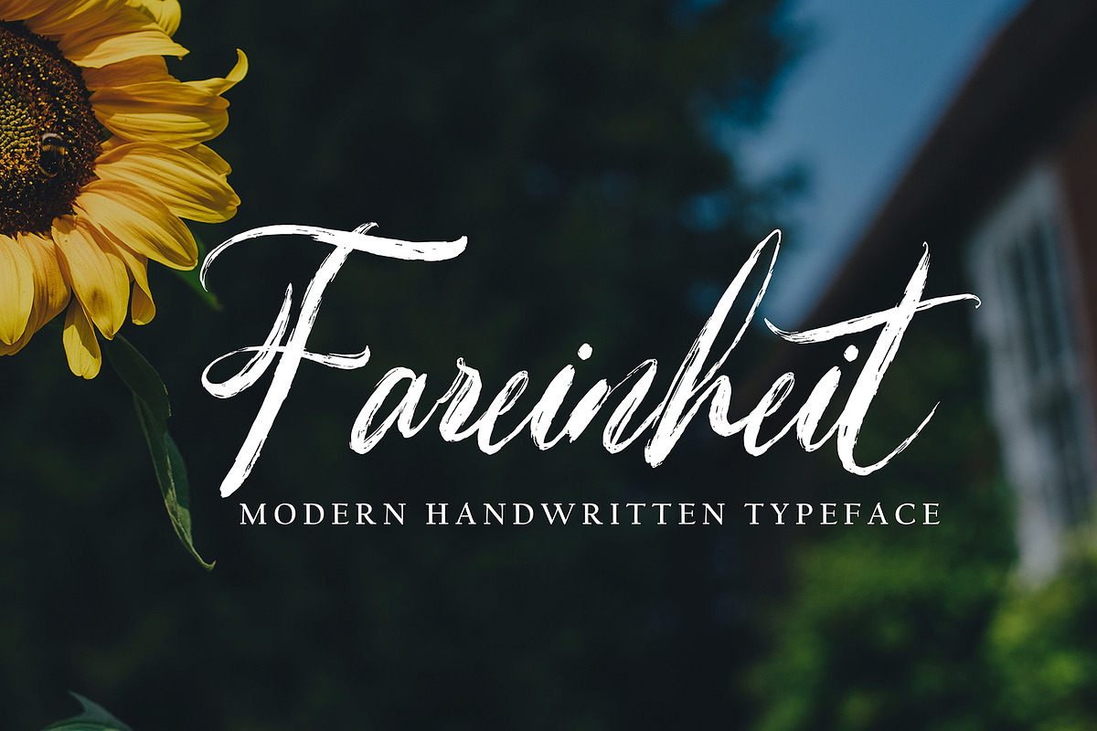 Fareinheit, a Handwritten Font by pineungtype (Photo 1 of 6)