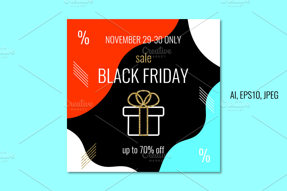 Black Friday Sale Flyer Vector, a Flyer Template by kh_cat