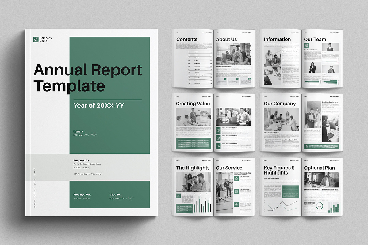 Annual Report Template, a Brochure Template by E-Type (Photo 1 of 7)