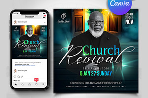 Church Revival Canva Flyers, a Flyer Template by Design Up