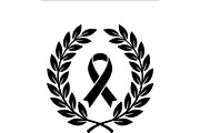 Black Ribbon Laurel Wreath, a Decorative Illustration by balal (Thumbnail 13 of 15)
