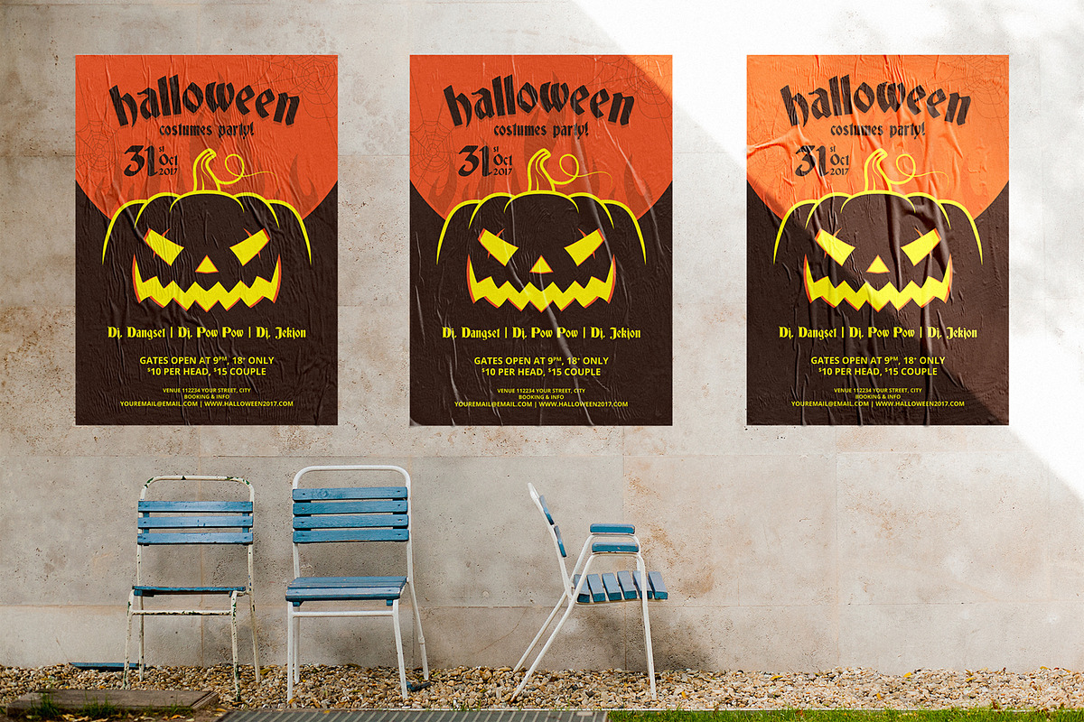 Halloween Flyer 01, a Flyer Template by Juru Rancang Graphic (Photo 3 of 3)
