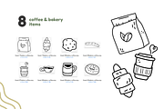 Mascot logo & coffee shop line art, a Graphic by Heartwarming Art (Thumbnail 6 of 12)