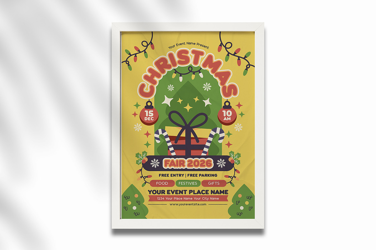 Playful Christmas Fair Flyer, a Flyer Template by Huge Dream Studio (Photo 5 of 5)