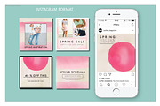 Instagram template - Pink spring, a Social Media Template by AtelierCartouche (Thumbnail 5 of 5)