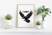 F-CAW-F Raven Digital PNG, an Illustration by Craft Nest (Thumbnail 3 of 5)