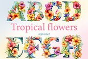 Tropical Flowers Alphabet, a Seasonal Illustration by GlamArtZhanna (Thumbnail 1 of 5)