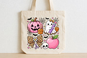 Halloween Back to School Ghost PNG, a Seasonal Illustration by CraftArtStudio (Thumbnail 2 of 4)