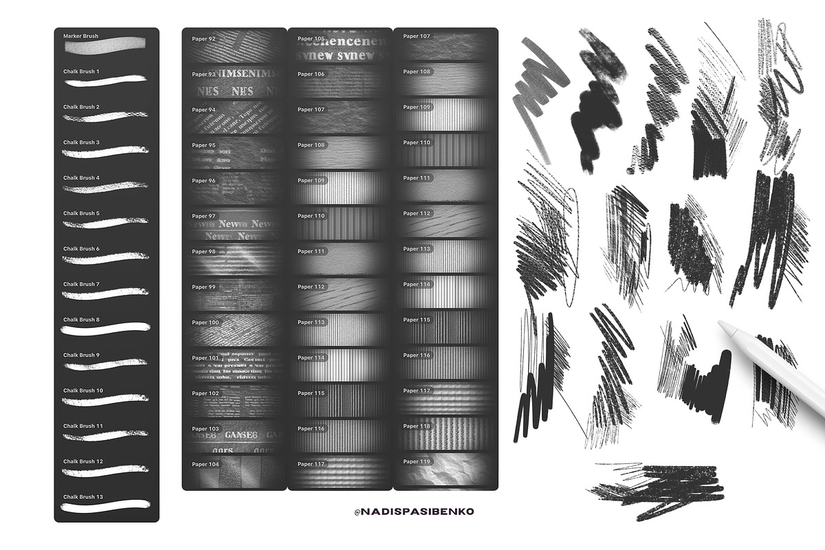 Modern Paper - Procreate Textures, a Brush Add-On by Spasibenko Art (Photo 8 of 8)