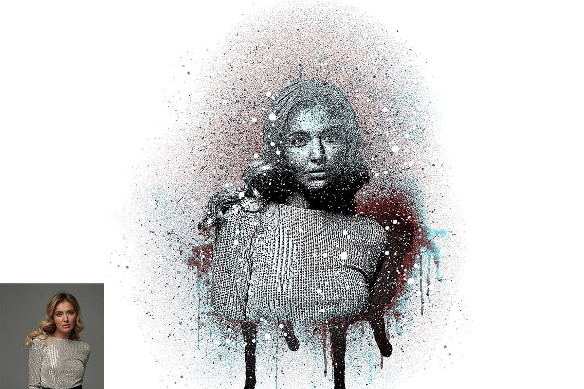 Grunge Spray Paint Photoshop Action, a Brushes & More by Studio Retouch (Photo 8 of 11)
