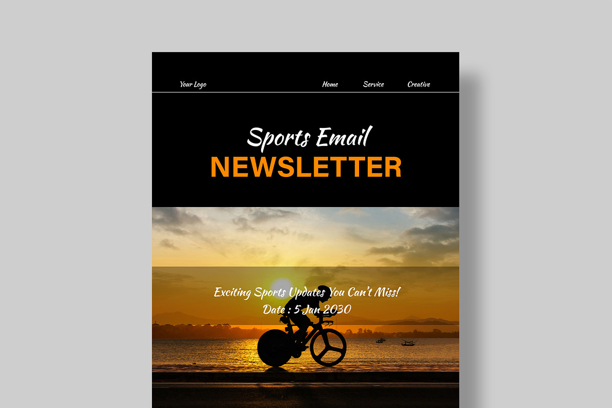 Sport email Newsletter Template, an UI Kit Template by MightyDesign (Photo 2 of 9)