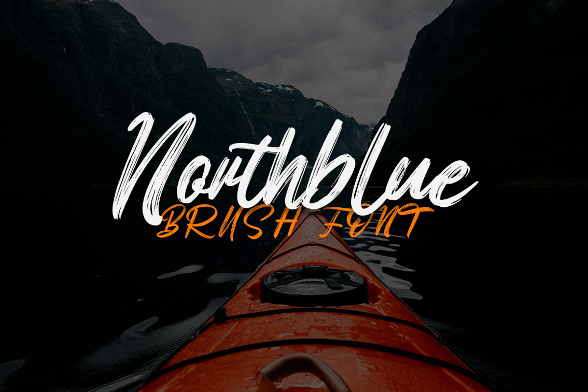 Northblue - Brush Font, a Script Font by Mayofont (Photo 1 of 7)