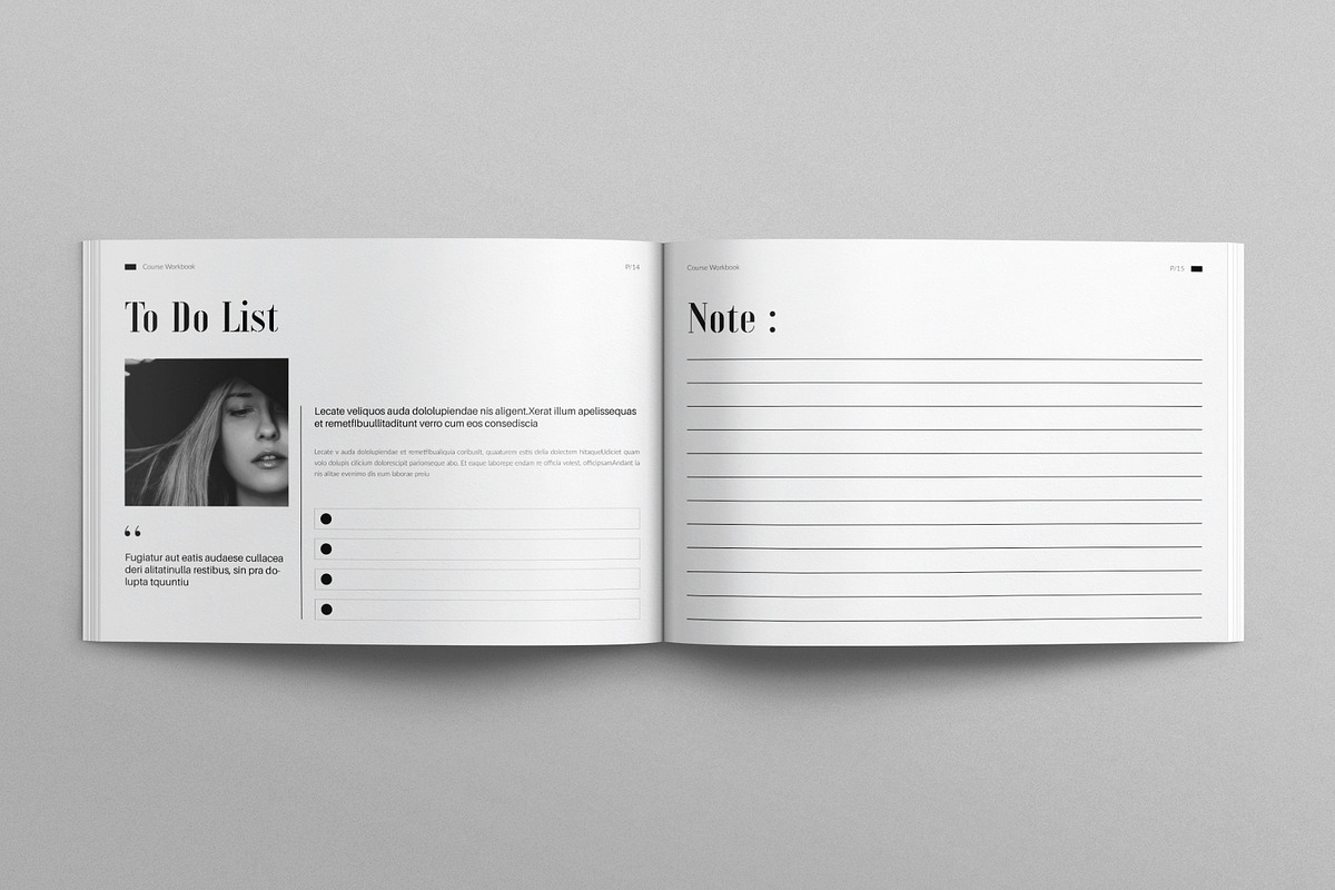 Course Workbook Template Landscape, a Brochure Template by E-Type (Photo 6 of 7)