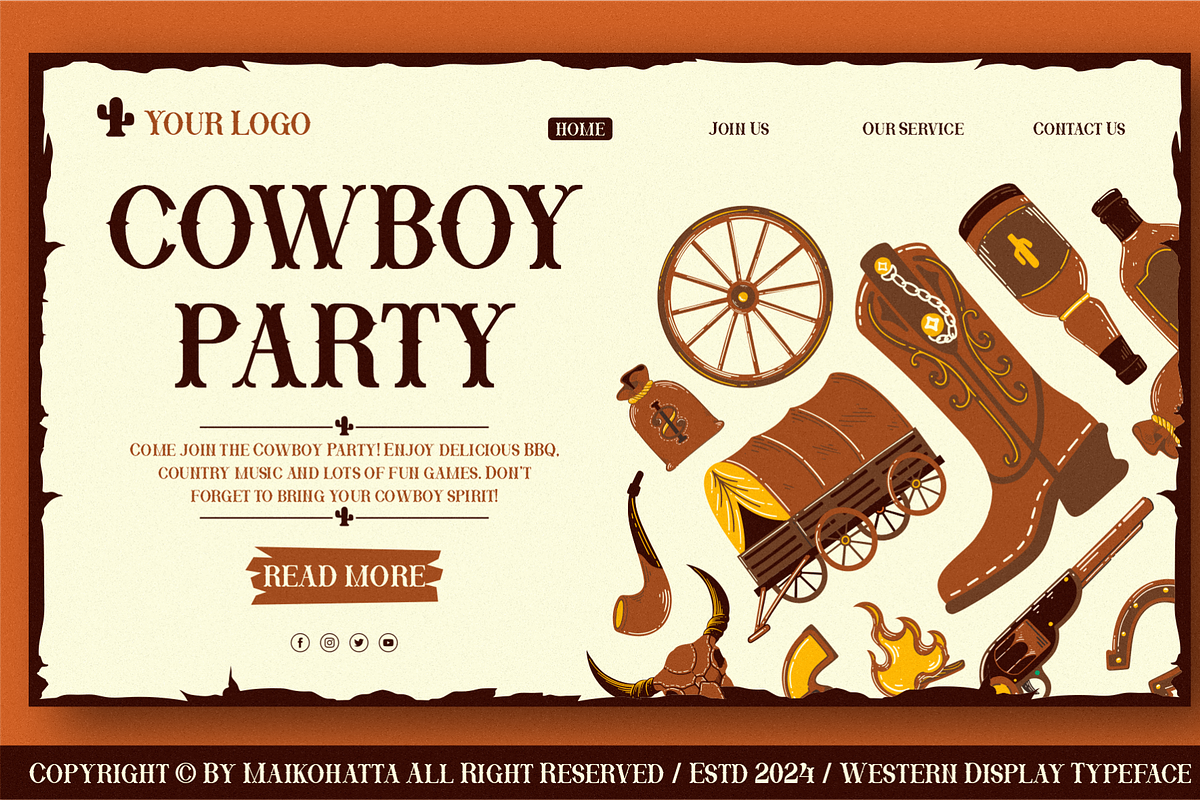 Desert Western - Western Display Fon, a Serif Font by MaikoHatta (Photo 2 of 7)
