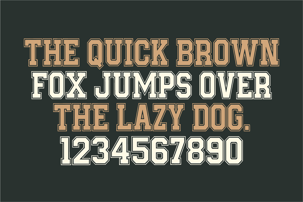 College ABCD – Varsity Display Font, a Slab Serif Font by KiddoGlyphs Studio (Photo 5 of 5)
