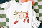 Christmas Clothesline Clipart PNG, a Seasonal Illustration by designcity5 (Thumbnail 5 of 5)
