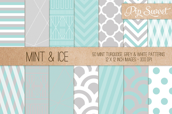 Mint & Ice 50 Pattern Set preview 5