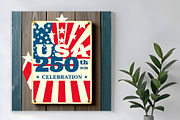 USA 250th Celebration Poster, a Decorative Illustration by Sharon Schwalbe (Thumbnail 1 of 5)