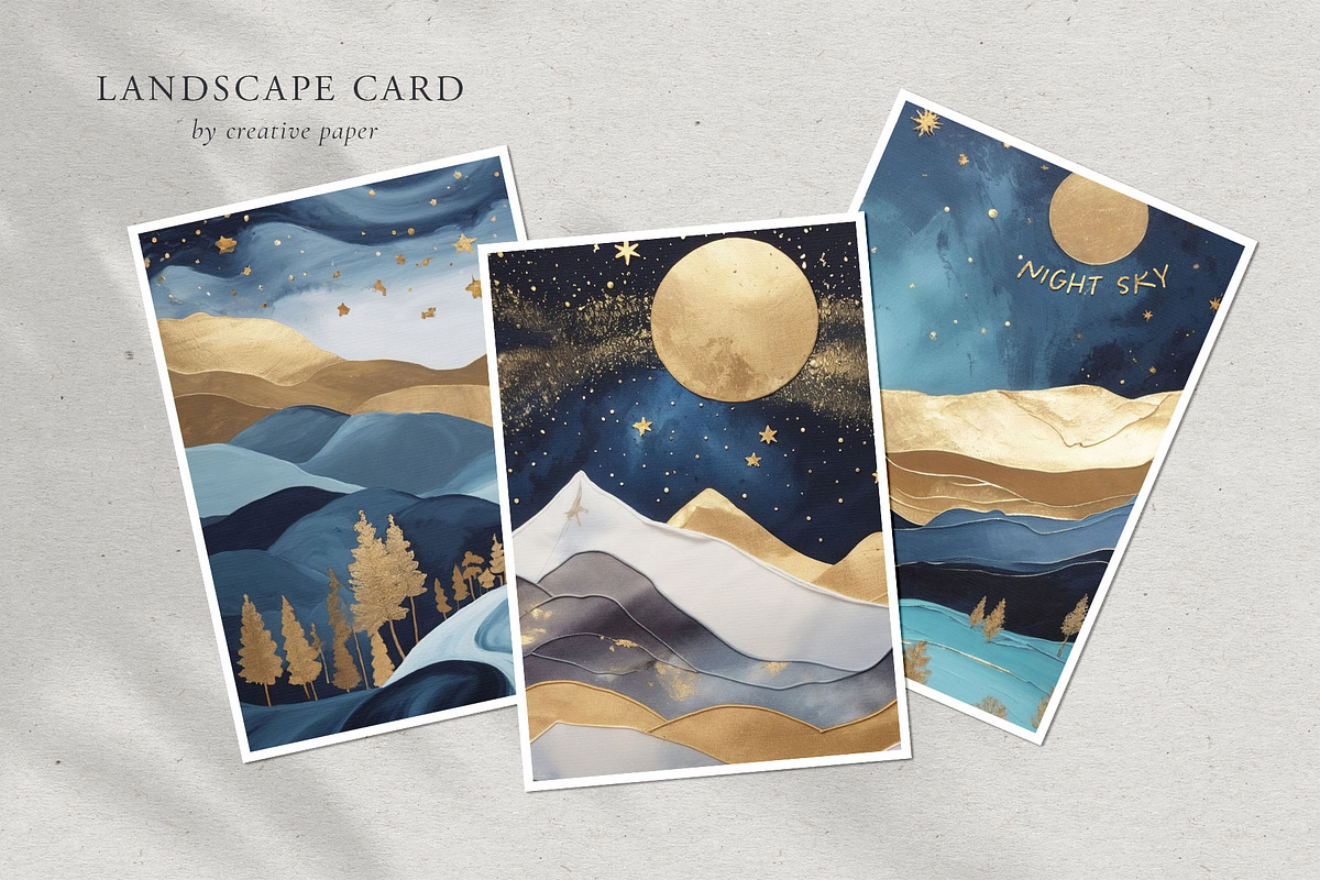 Gold Autumn Landscape & Sky, a Background Graphic by by creative paper (Photo 13 of 18)
