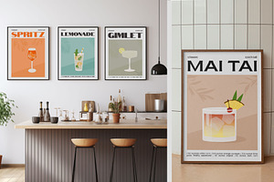 COCKTAIL O'CLOCK II Art Posters