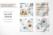 Sleepy Koalas – Seamless Patterns, a Pattern Graphic by PROTEA Watercolor Studio (Thumbnail 2 of 8)