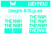 The Rain font, a Sans Serif Font by weknow (Thumbnail 7 of 8)