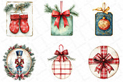Watercolor Christmas Gift Labels Cli, an Illustration by DreamPrint404 (Thumbnail 4 of 6)