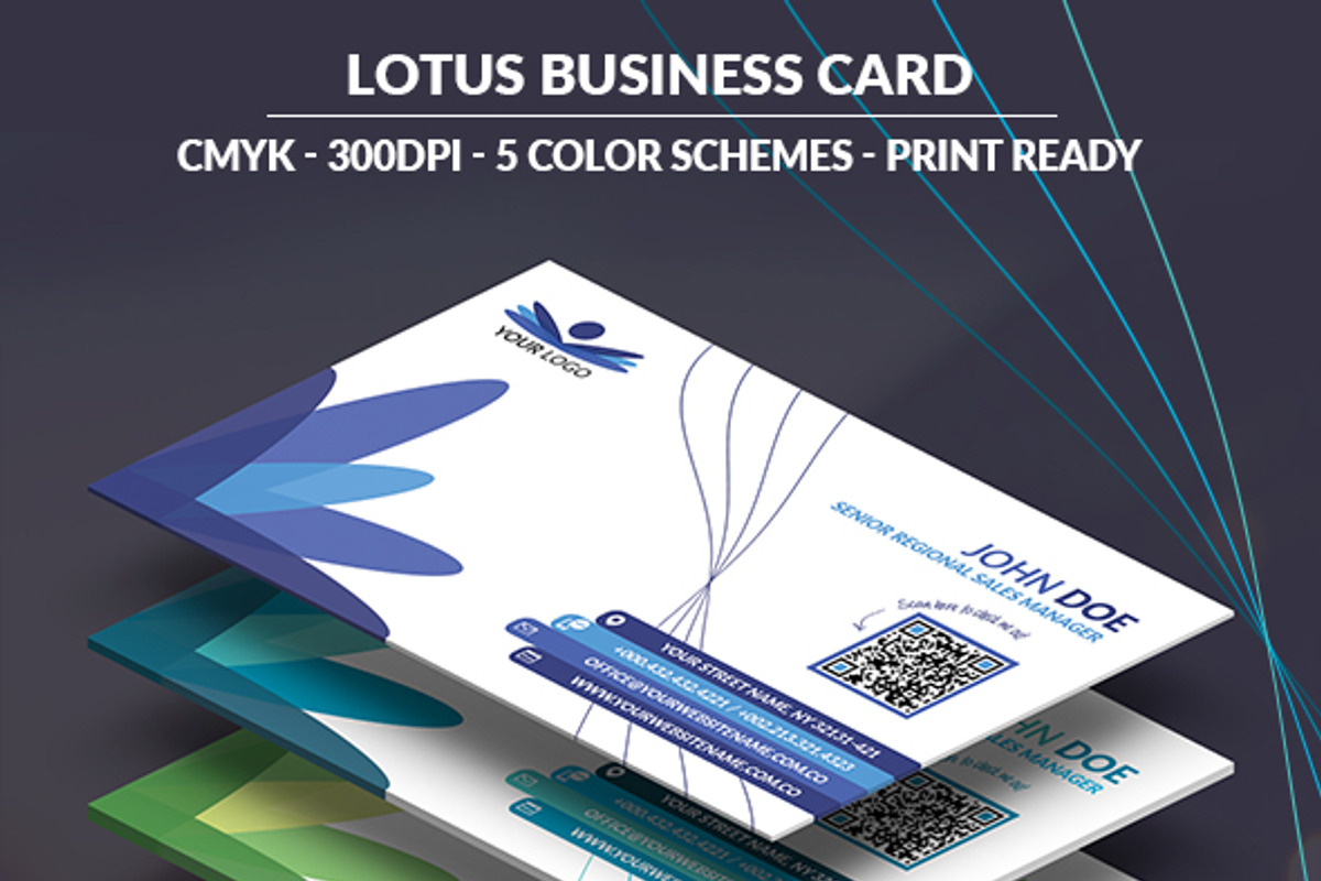 Lotus Business Card, a Business Card Template by VladAlexandru93 (Photo 1 of 2)
