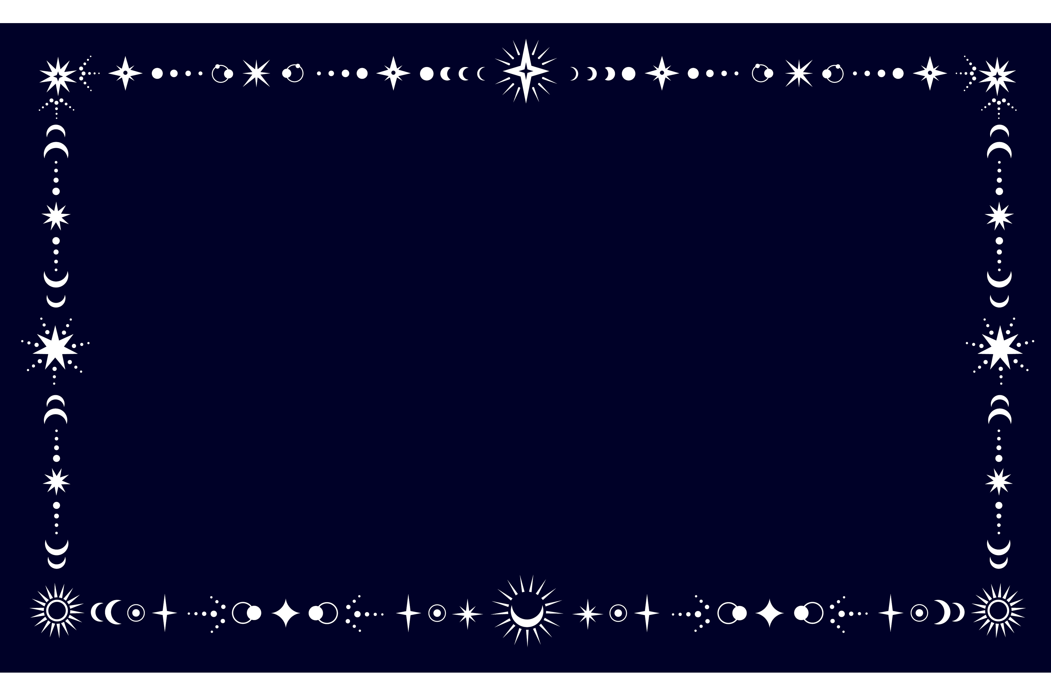 Mystic esoteric celestial frame, a Decorative Illustration by Vector ...