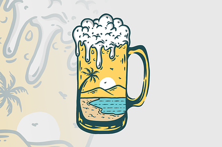 Beer Vacation, a Seasonal Illustration by Mangustudio