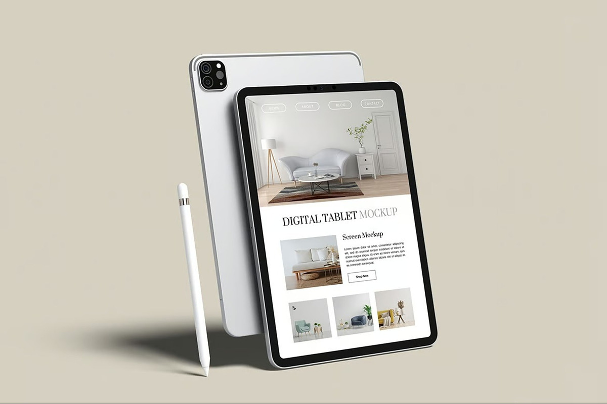 Tablet Pro Mockup, an iPad Mockup by Hubzway (Photo 4 of 9)