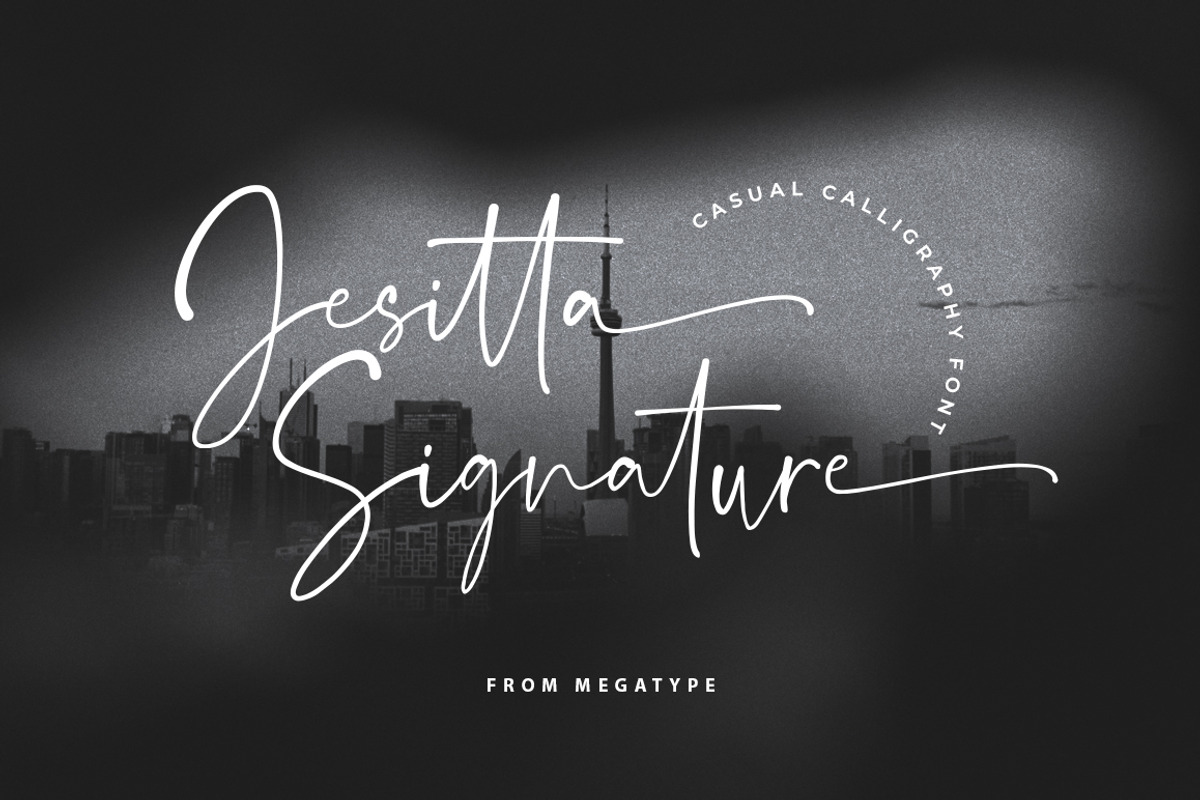 Jesitta Signature, a Script Font by Megatype (Photo 1 of 8)