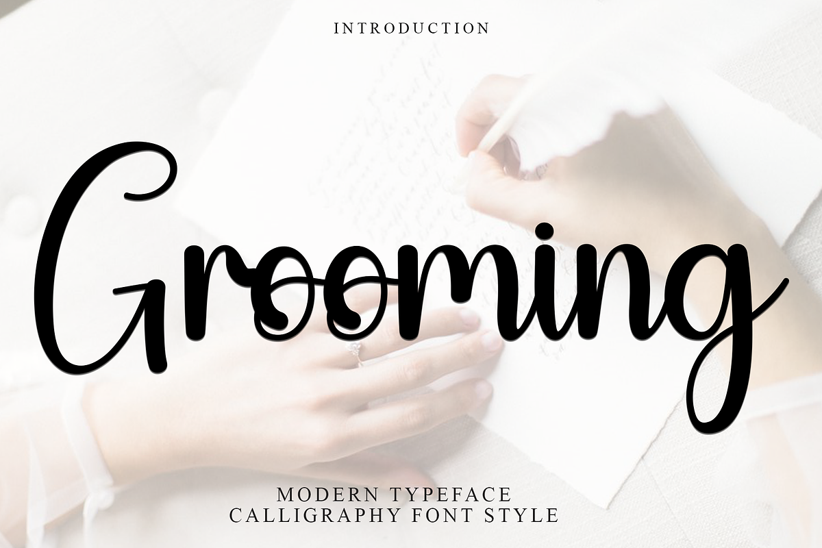 Grooming, a Handwritten Font by InermediaSTUDIO (Photo 1 of 7)