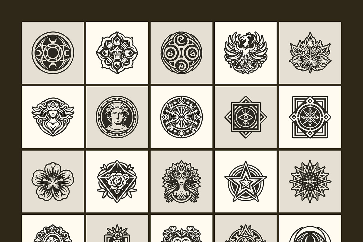 1500 Tattoo Symbols Icons, a Solid Icon by Creative Stall (Photo 11 of 19)