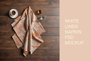 White linen towel psd mockup, a Household Mockup by jenartstudio