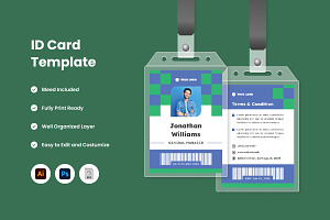 2 Set ID Card Template Design V2