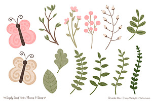 Soft Pink Flowers Clipart