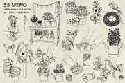 Spring Line Art Bundle 10 in 1, a Decorative Illustration by Skliarova (Thumbnail 5 of 11)