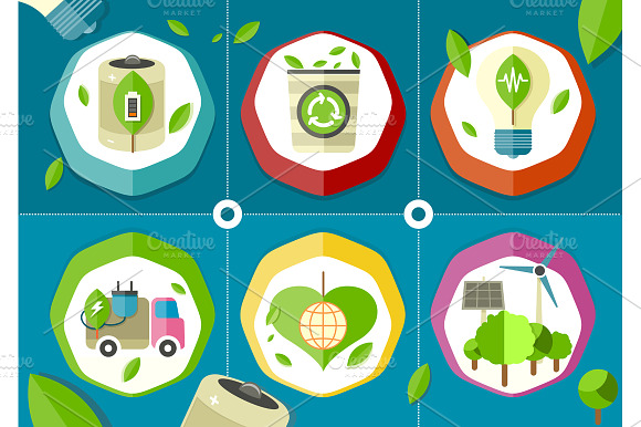 Eco Icons Green Battery Car