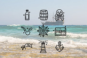 Pirate line icons, a Duotone Icon by Lyolya Profitrolya (Thumbnail 2 of 2)
