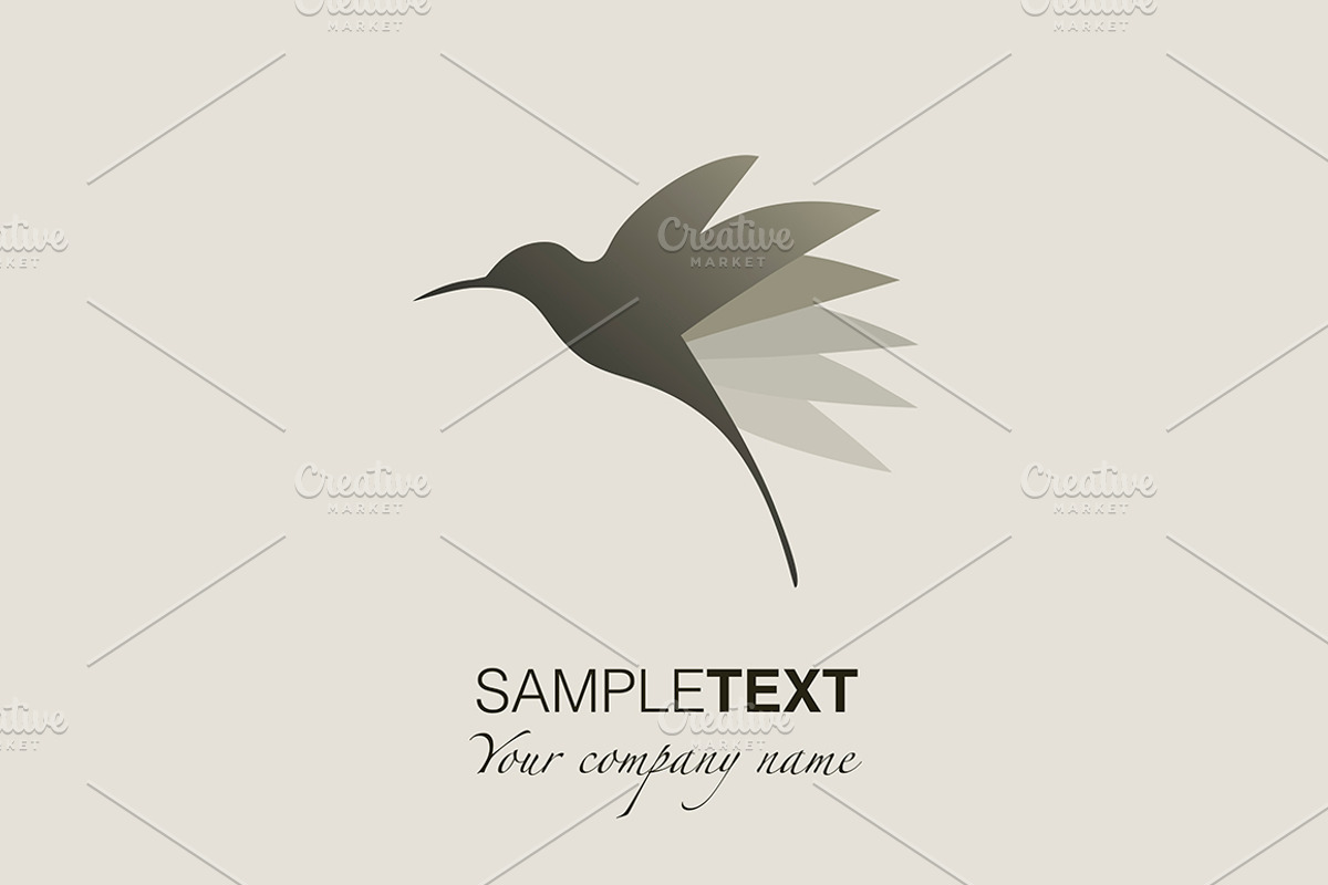 Hummingbird logo - 2, an Animal Illustration by La Inspiratriz