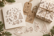 Vintage Christmas, a Seasonal Illustration by Digitaliya (Thumbnail 8 of 9)