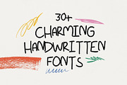 Messy Font Bundle - 30 Human Fonts, a Handwritten Font by HipFonts (Thumbnail 2 of 12)