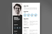 Professional CV Template, a Resume Template by Saman Osama (Thumbnail 1 of 2)