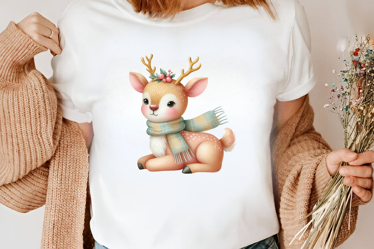 Watercolor Peach Colored Christmas, an Illustration by Canvas Craft (Photo 5 of 7)