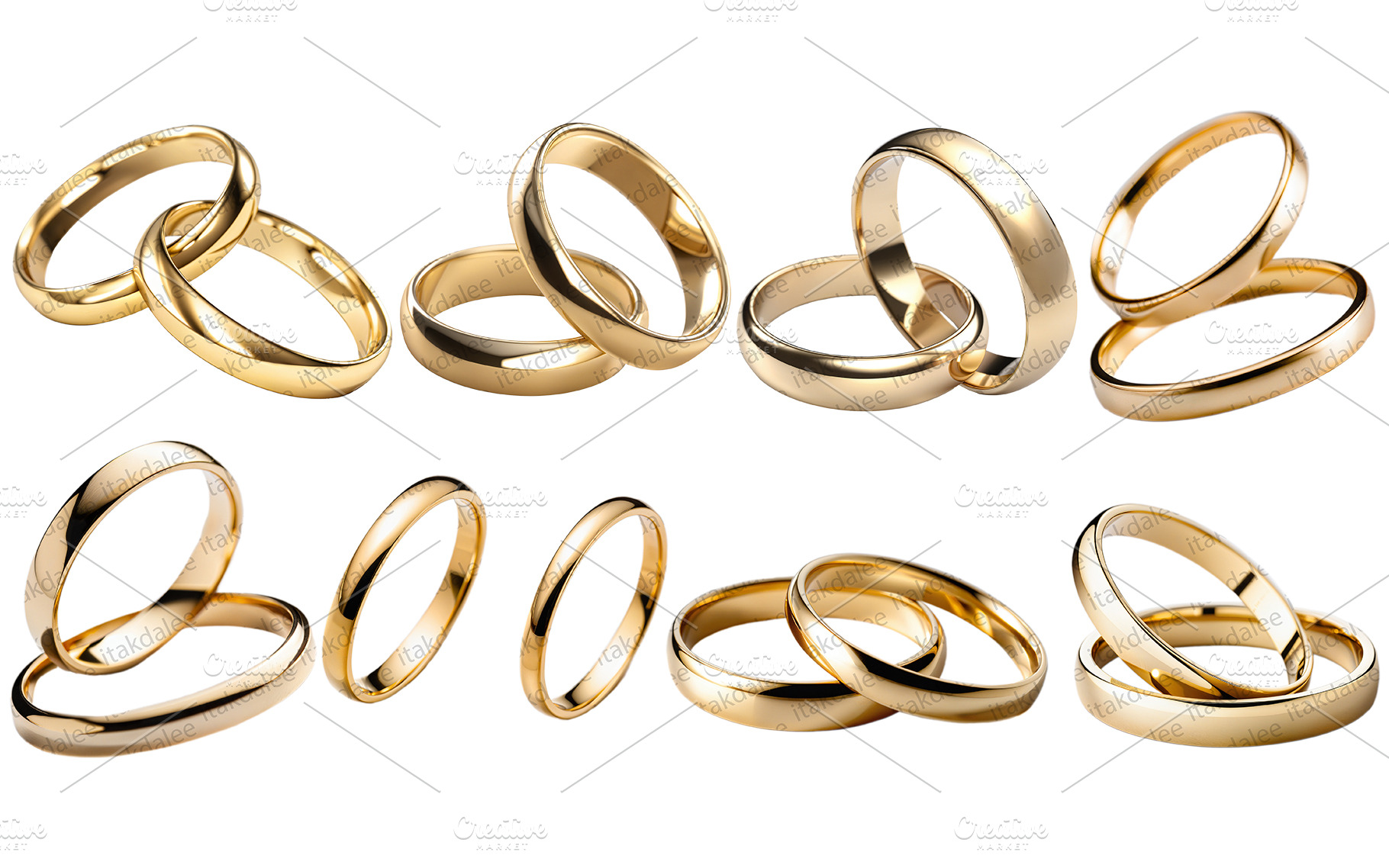 gold rings, transparent background, a Beauty & Fashion Photo by itakdalee