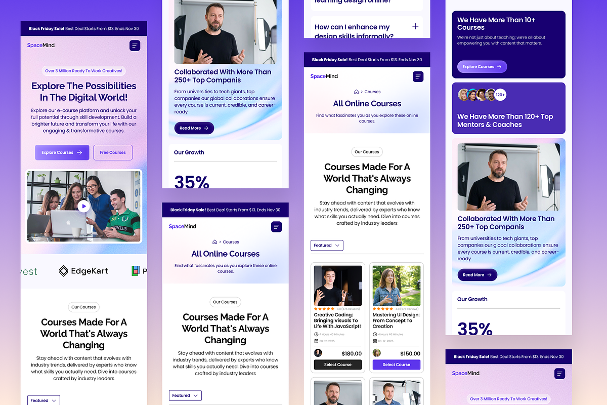 SpaceMind - E-Course Website, a Landing Page Template by SLAB! Design (Photo 5 of 5)