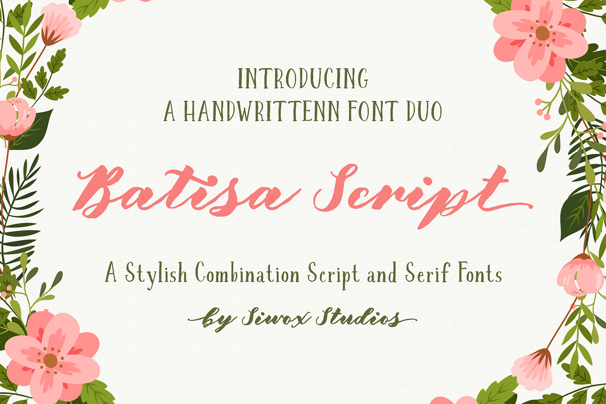 Batisa Font Duo, a Handwritten Font by Siwox Studios (Photo 2 of 8)